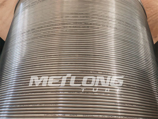 ASTM B704 Incoloy 825 خط التحكم المغلف للأنابيب الفولاذية المقاومة للصدأ