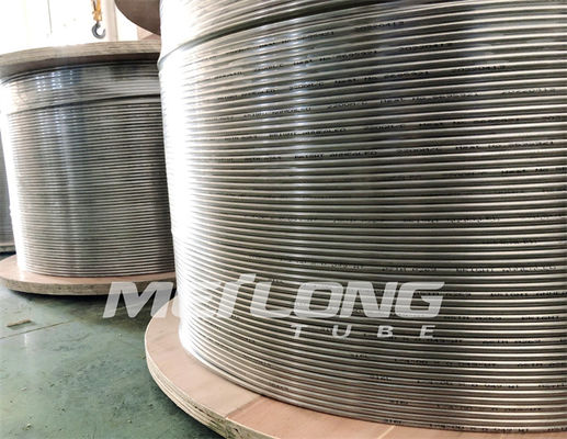 316L الفولاذ المقاوم للصدأ ملفوف خط حقن الأنابيب خط التحكم المغلف 3/8 '' OD X 0.065 '' WT