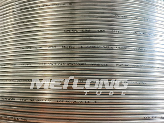 خط التحكم الهيدروليكي ISO15156 3/8 '' OD X 0.065 '' WT خط الحقن الكيميائي