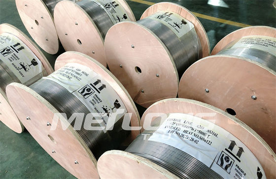 Inconel 625 خط حقن الأنابيب الشعرية الملتفة ss الأنابيب الشعرية لآبار الطاقة الحرارية الأرضية