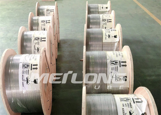Inconel 625 خط حقن الأنابيب الشعرية الملتفة ss الأنابيب الشعرية لآبار الطاقة الحرارية الأرضية