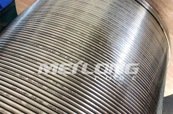 ASTM B423 خط التحكم في الأنابيب Incoloy 825 خط التحكم الهيدروليكي لآبار الغاز
