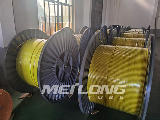 خط التحكم المغلف PVDF PP FEP باللون الأحمر، وأنابيب قاع البئر، وسطح مشرق نظيف