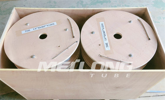 أنبوب شعري غير قابل للصدأ ASTM أنبوب شعري غير قابل للصدأ 12000 متر صلب مع تركيبات الطويق